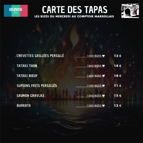 Carte des Tapas